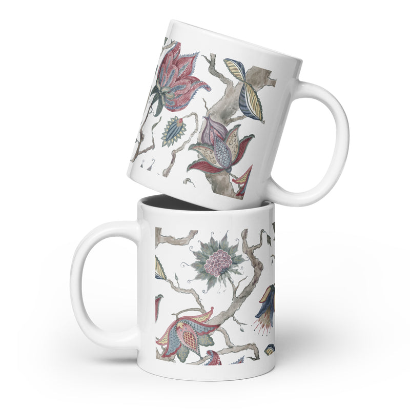 White glossy mug